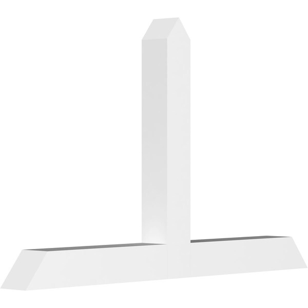 Ekena Millwork Portland Architectural Grade PVC Gable Bracket, 72"W x 45"H x 6"D x 6"F, 15/12 Pitch GBP072X45X0606POR00 - main